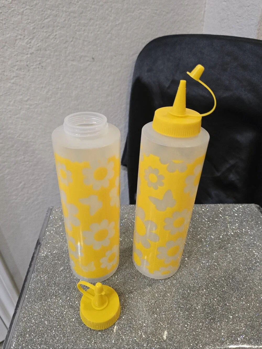 Dolly Parton Floral Squeeze Bottles - Set of 2- Yellow